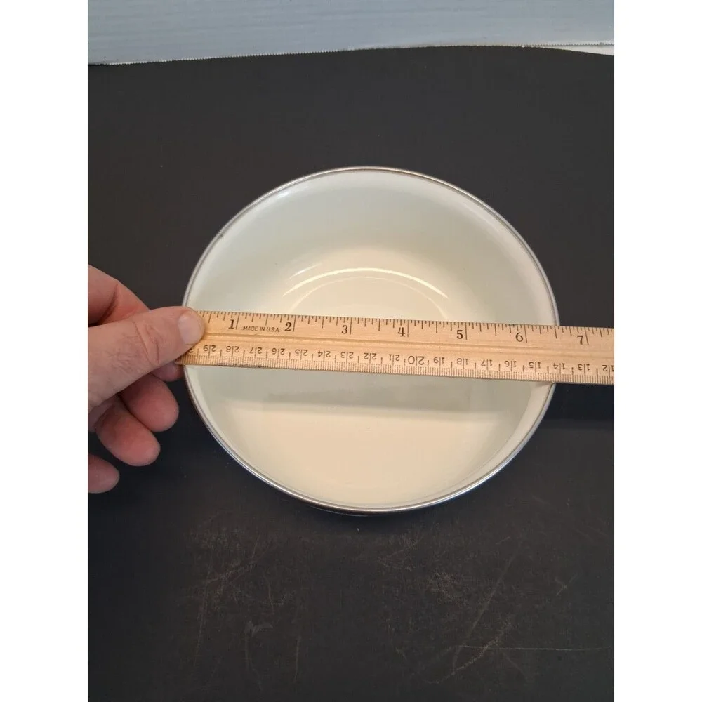 VTG Invitations Tableworks 3 Nesting Bowl Set Porcelain Enamel on Steel 1980 GUC